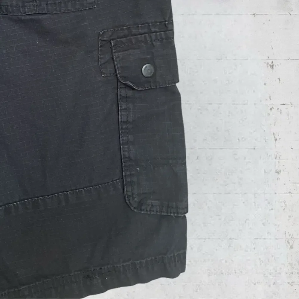 ECKO UNLTD Cargo Shorts Black Men 34 Relaxed Baggy Fit Ripstop Skater Hip Hop
